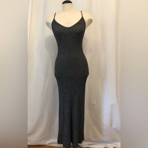 BRANDY MELVILLE gray ribbed maxi dress. OS. - Picture 6 of 6